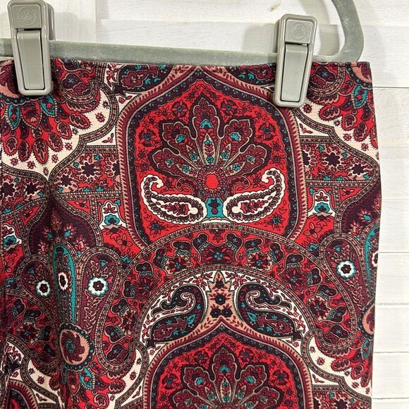 Talbots Skirt Size 16 Paisley Opulent Wrap Work Wear Office - Picture 6 of 14